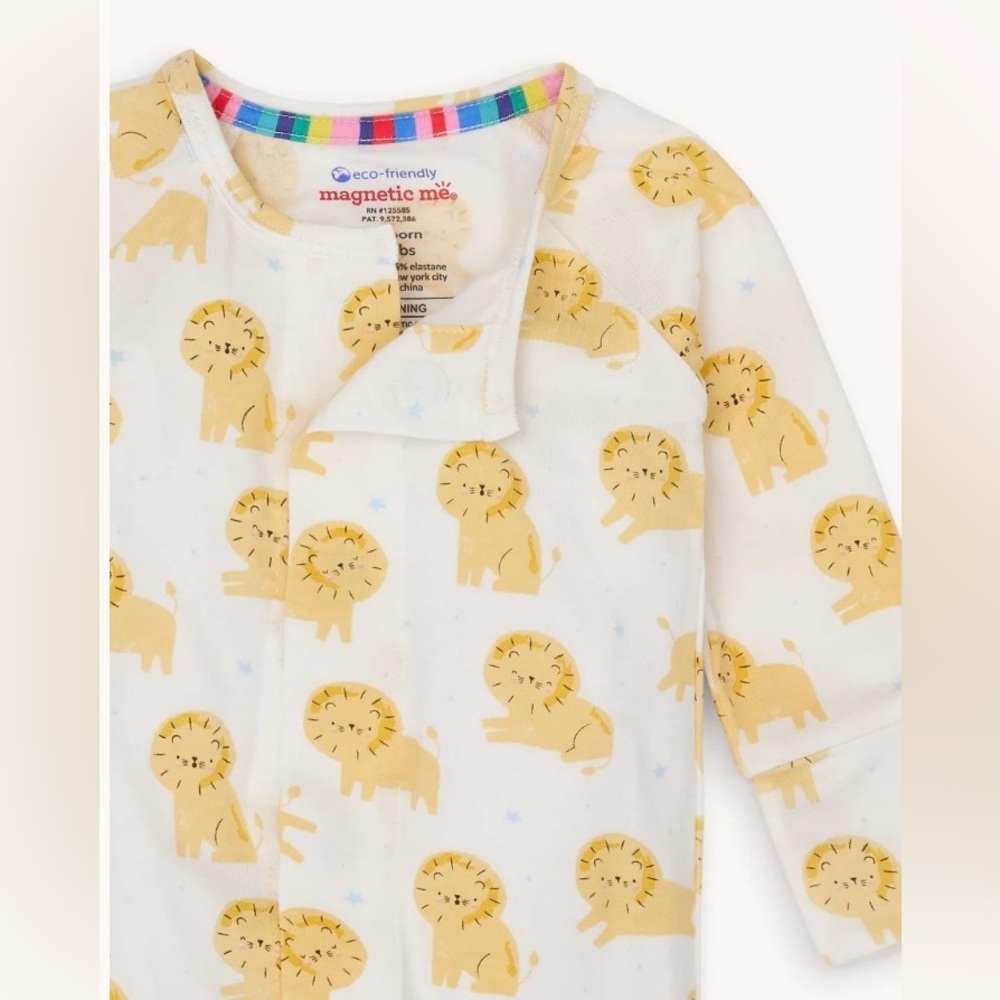 🔴 MAGNETIC ME  PRIDE AND JOY Cream Lion Print Kids Footie🔴 - Picture 8 of 8
